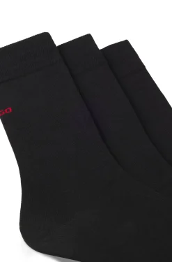 Dreierpack Socken in normaler Länge mit Logos