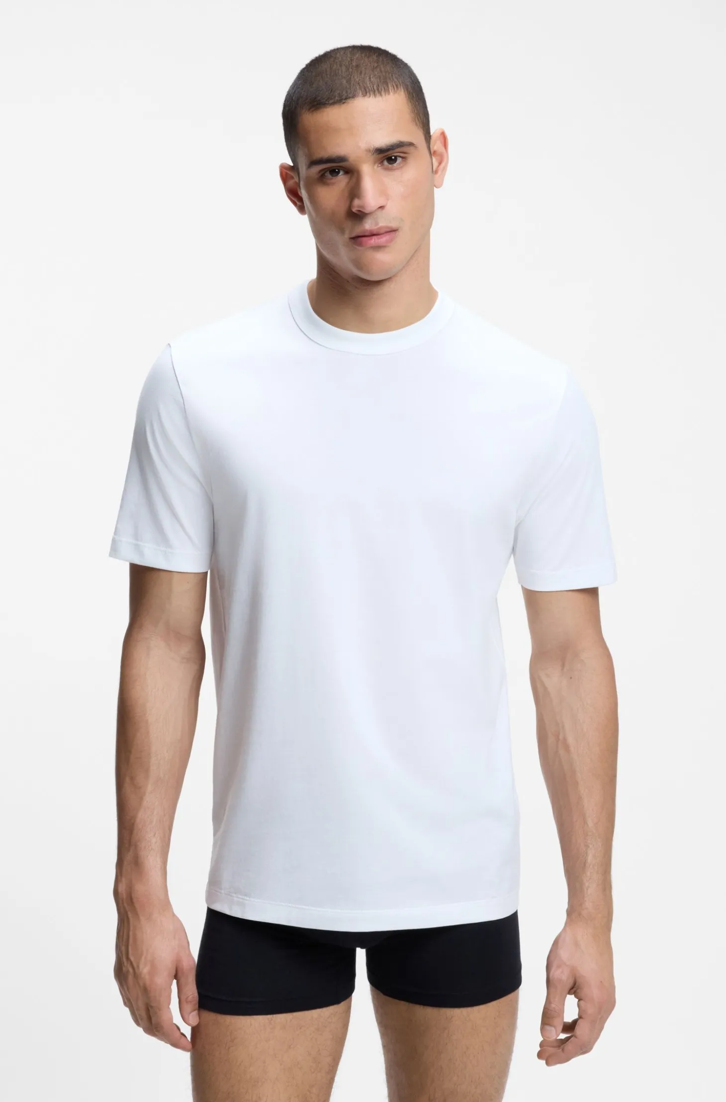 Dreierpack T-Shirts aus Baumwolle mit Rundhalsausschnitt