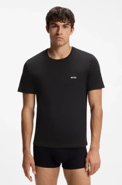 Dreierpack T-Shirts aus Baumwolle mit Logo-Stickerei