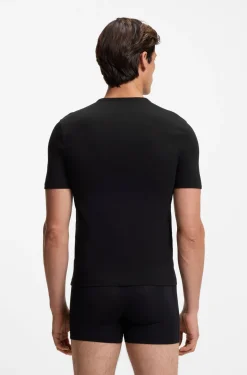 Dreierpack T-Shirts aus Baumwolle mit Logo-Stickerei
