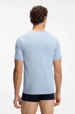 Dreierpack T-Shirts aus Baumwolle mit Logo-Stickerei