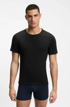 Dreierpack T-Shirts aus Baumwolle mit Logo-Stickerei