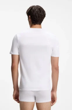 Dreierpack T-Shirts aus Baumwolle mit Logo-Stickerei