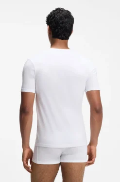 Dreierpack T-Shirts aus Baumwolle mit Logo-Stickerei