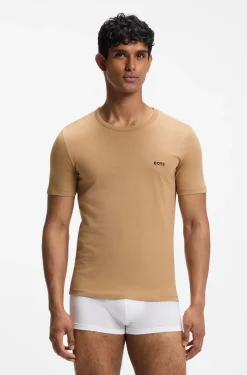 Dreierpack T-Shirts aus Baumwolle mit Logo-Stickerei