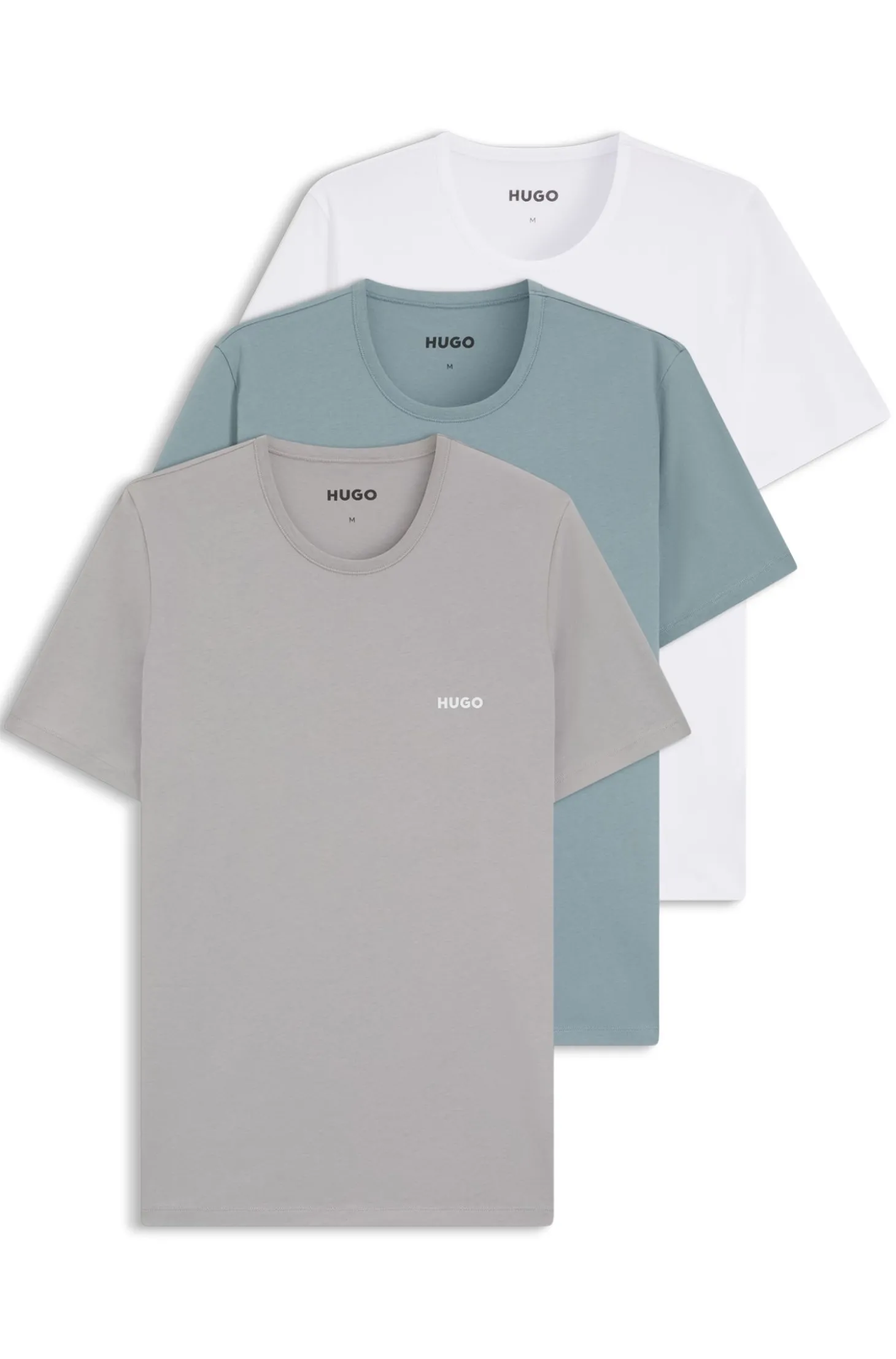 Dreierpack T-Shirts aus Baumwolle mit Logo-Print