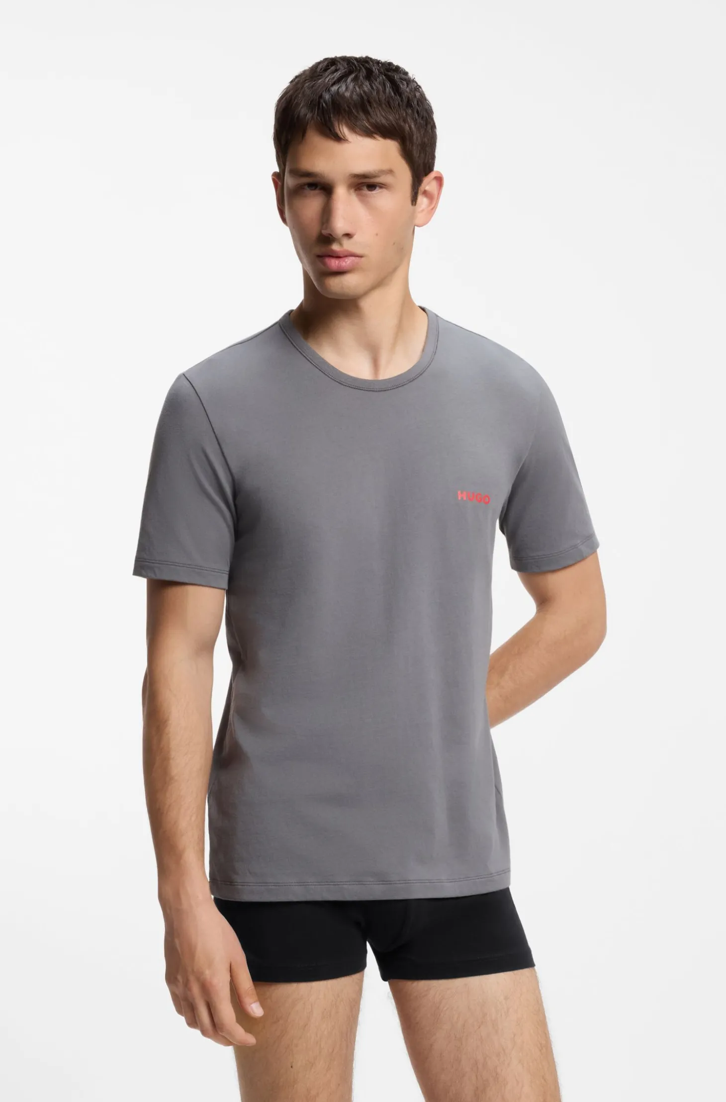 Dreierpack T-Shirts aus Baumwolle mit Logo-Print