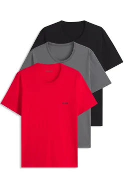 Dreierpack T-Shirts aus Baumwolle mit Logo-Print