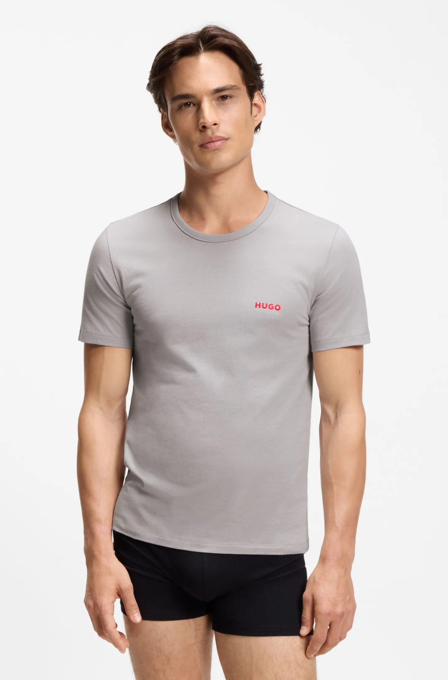 Dreierpack T-Shirts aus Baumwolle mit Logo-Print
