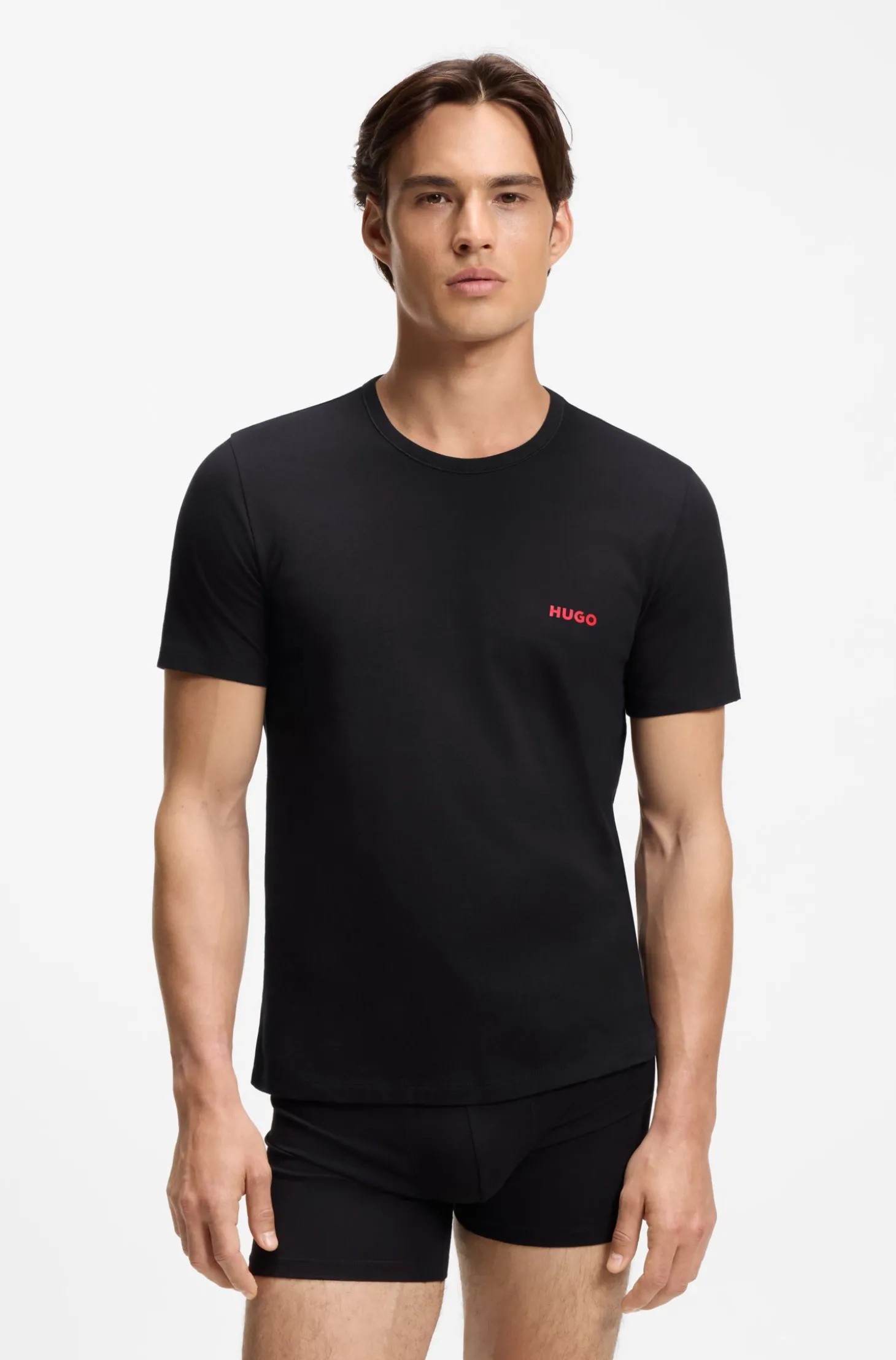 Dreierpack T-Shirts aus Baumwolle mit Logo-Print