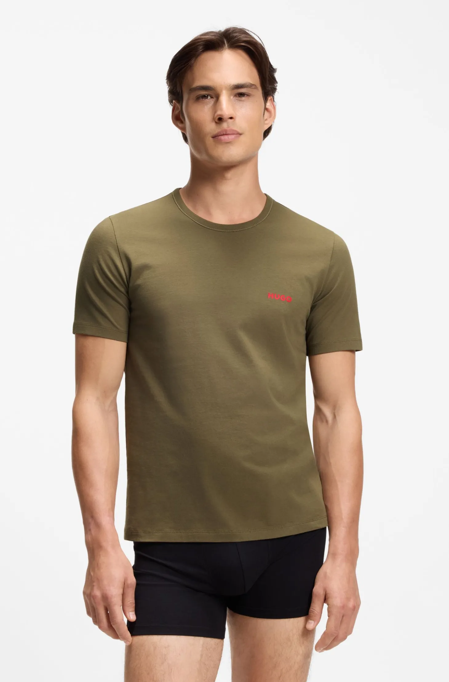 Dreierpack T-Shirts aus Baumwolle mit Logo-Print