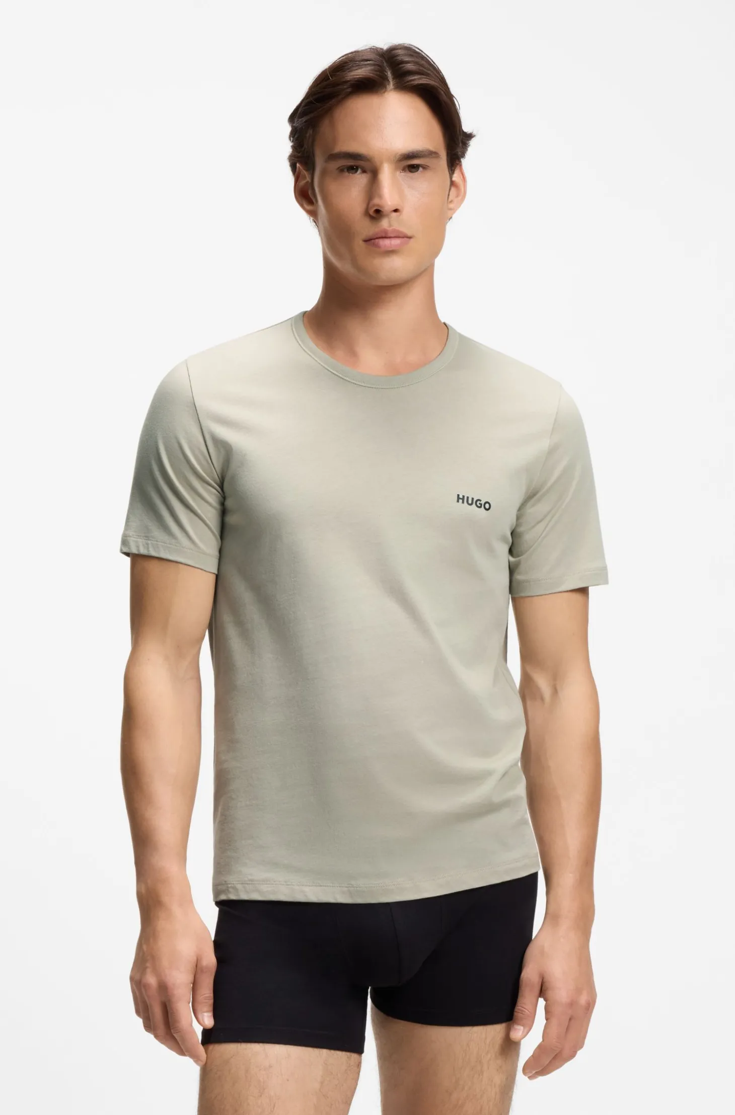 Dreierpack T-Shirts aus Baumwolle mit Logo-Print