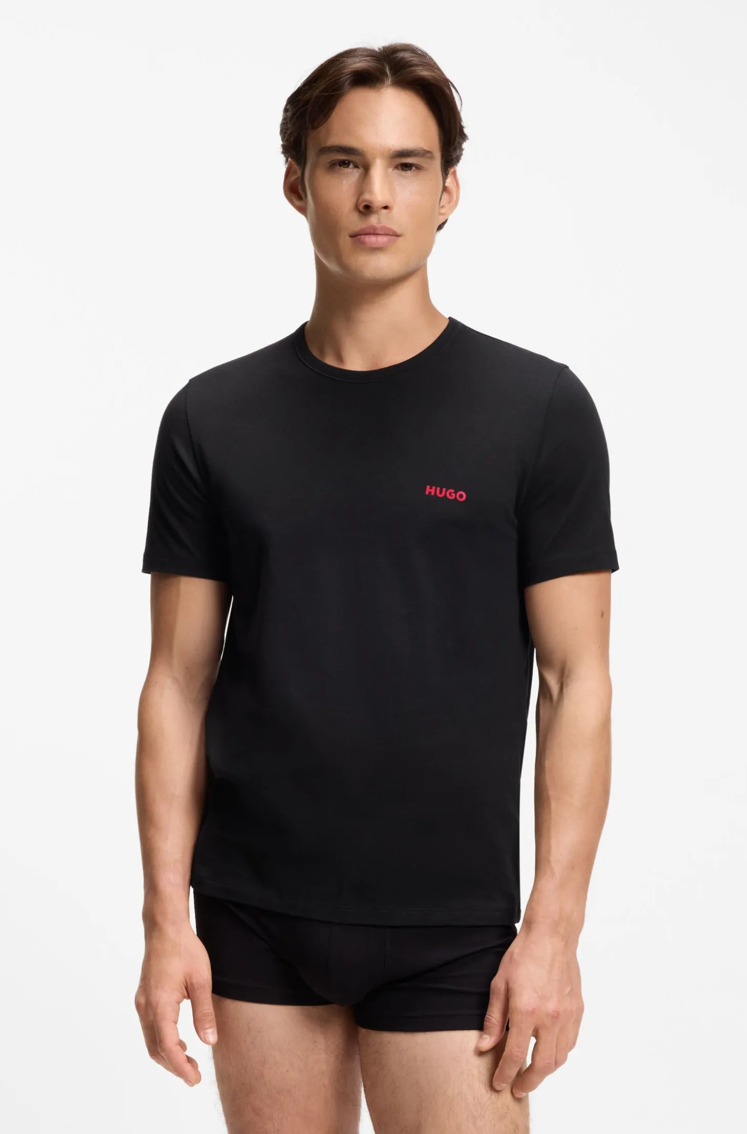 Dreierpack T-Shirts aus Baumwolle mit Logo-Print