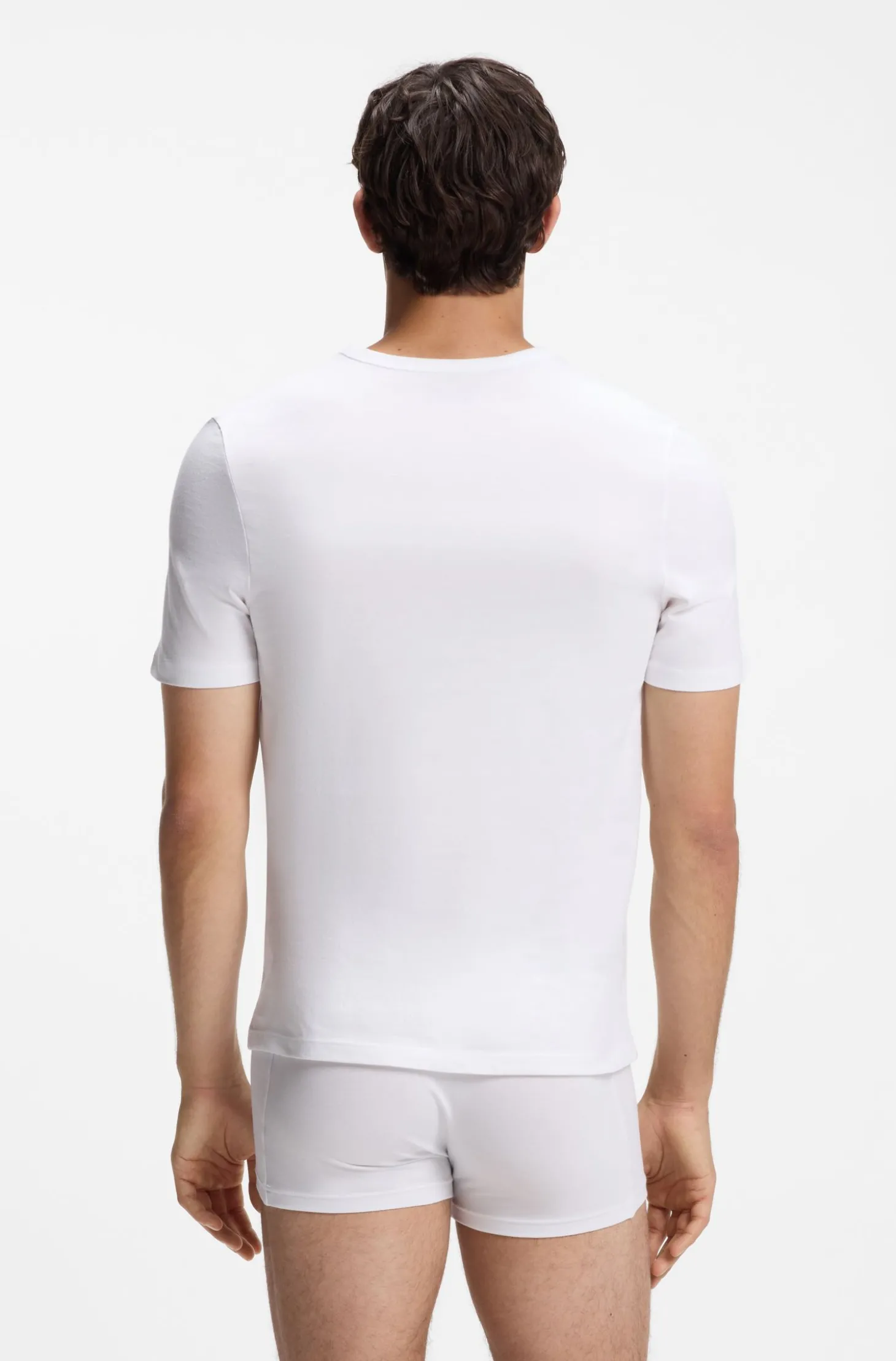 Dreierpack T-Shirts mit V-Ausschnitt aus Baumwolle