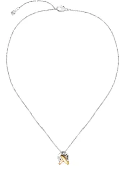 Dreifarbige Halskette im Knoten-Design