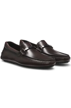 Driver-Schuhe aus Nappaleder mit Logo-Hardware