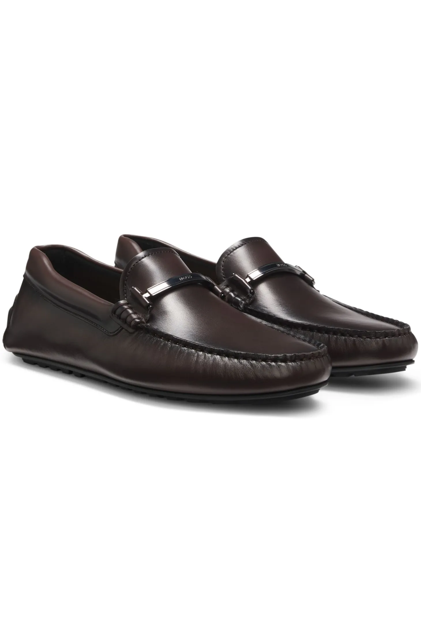 Driver-Schuhe aus Nappaleder mit Logo-Hardware
