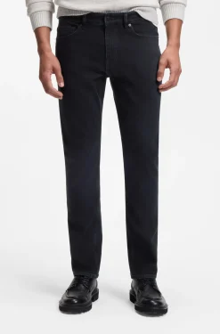 Dunkelblaue Slim-Fit Jeans aus bequemem Stretch-Denim