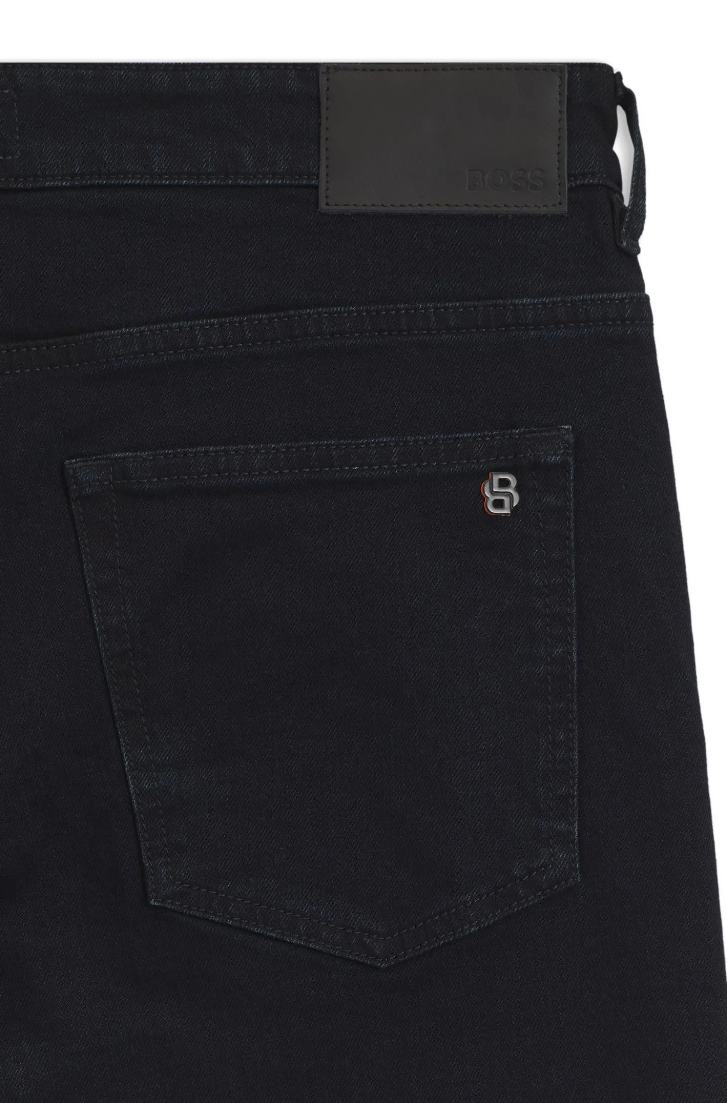 Dunkelblaue Slim-Fit Jeans aus bequemem Stretch-Denim