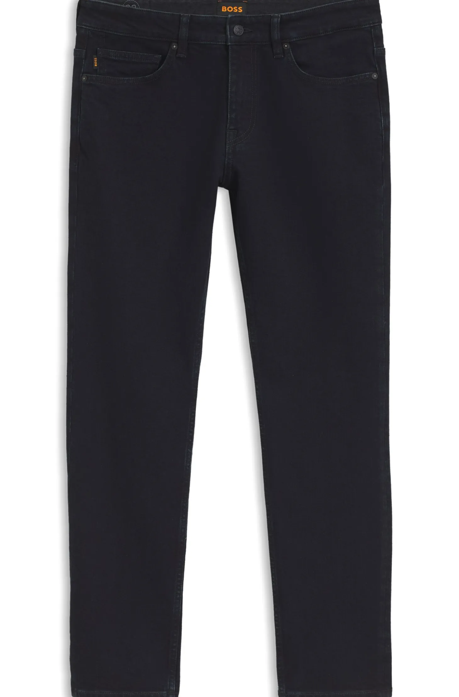 Dunkelblaue Slim-Fit Jeans aus bequemem Stretch-Denim