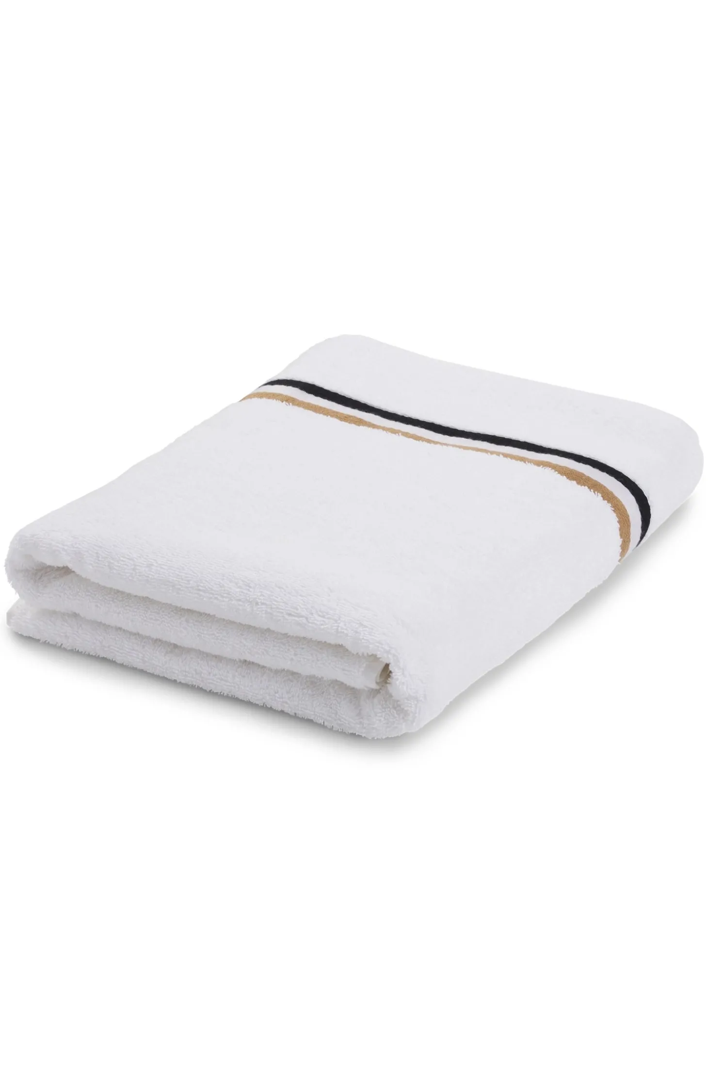 Duschtuch aus Baumwolle mit Signature-Streifen am Rand