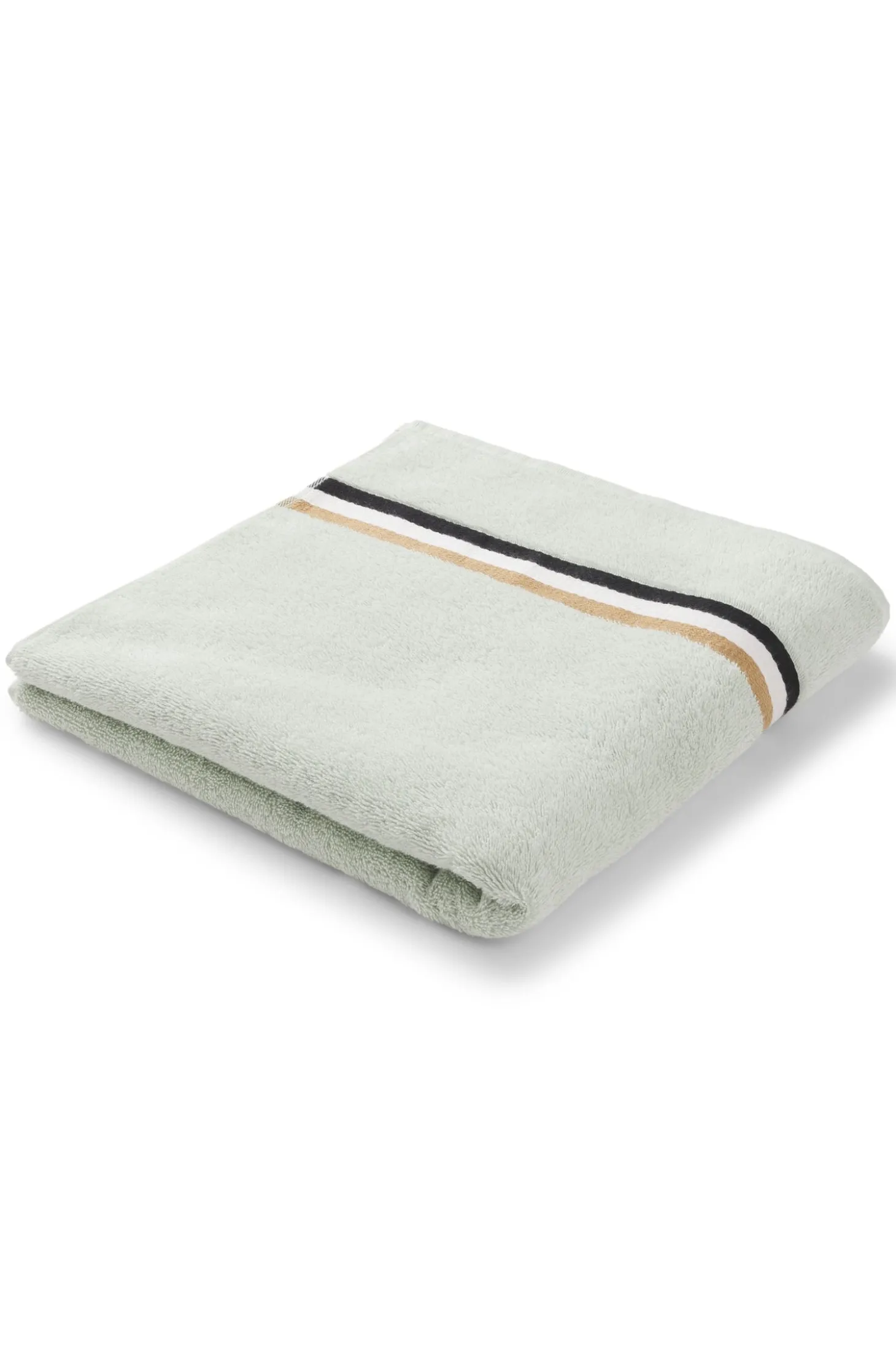 Duschtuch aus Baumwolle mit Signature-Streifen am Rand