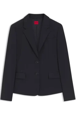 Einreiher aus Stretch-Gewebe mit fallendem Revers