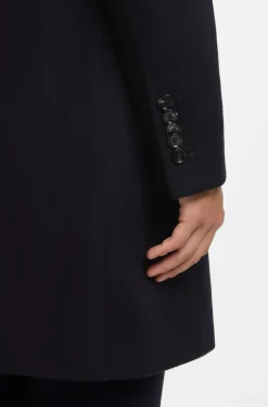 Einreihiger Mantel aus italienischem Kaschmir