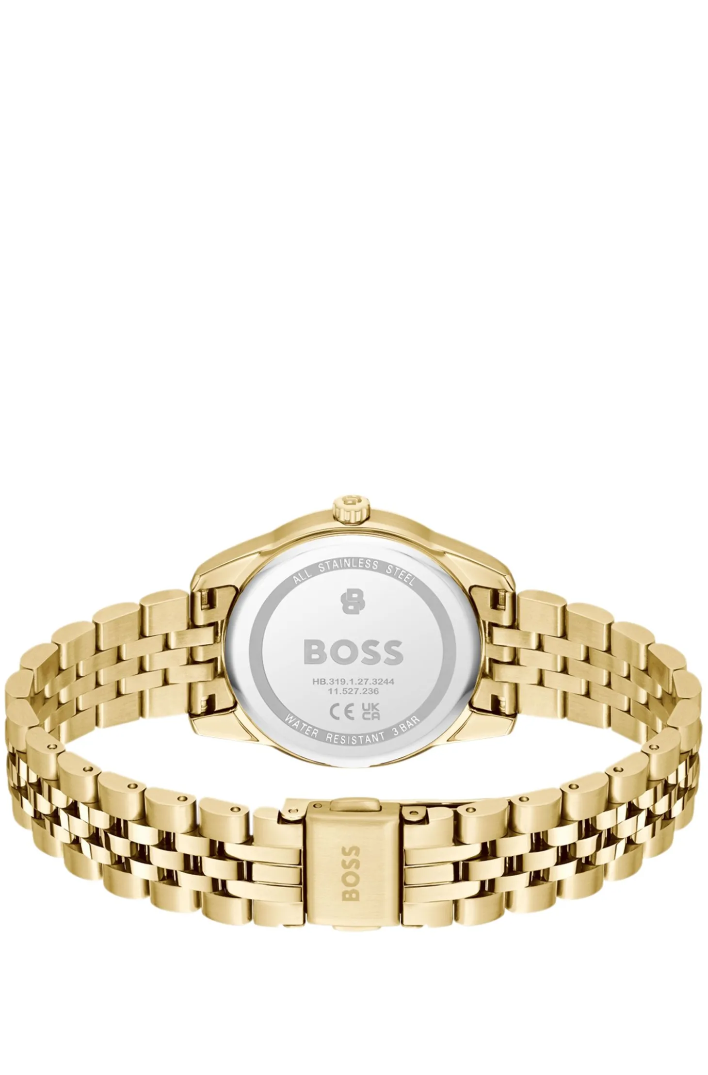 Elegante Uhr mit grünem Zifferblatt und kristallbesetzter Lünette