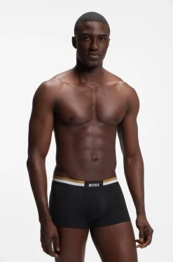 Eng anliegende Boxershorts aus Baumwoll-Mix im Dreierpack