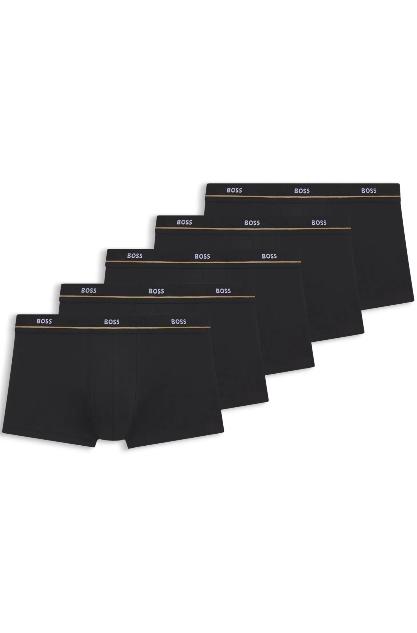 Eng anliegende Boxershorts aus Stretch-Baumwolle im Fünferpack