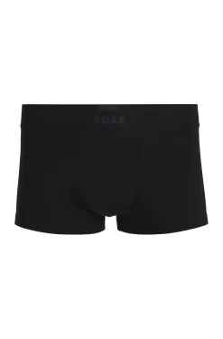 Eng anliegende Boxershorts aus Mikrofaser mit kurzem Bein und Silikon-Logo am Bund