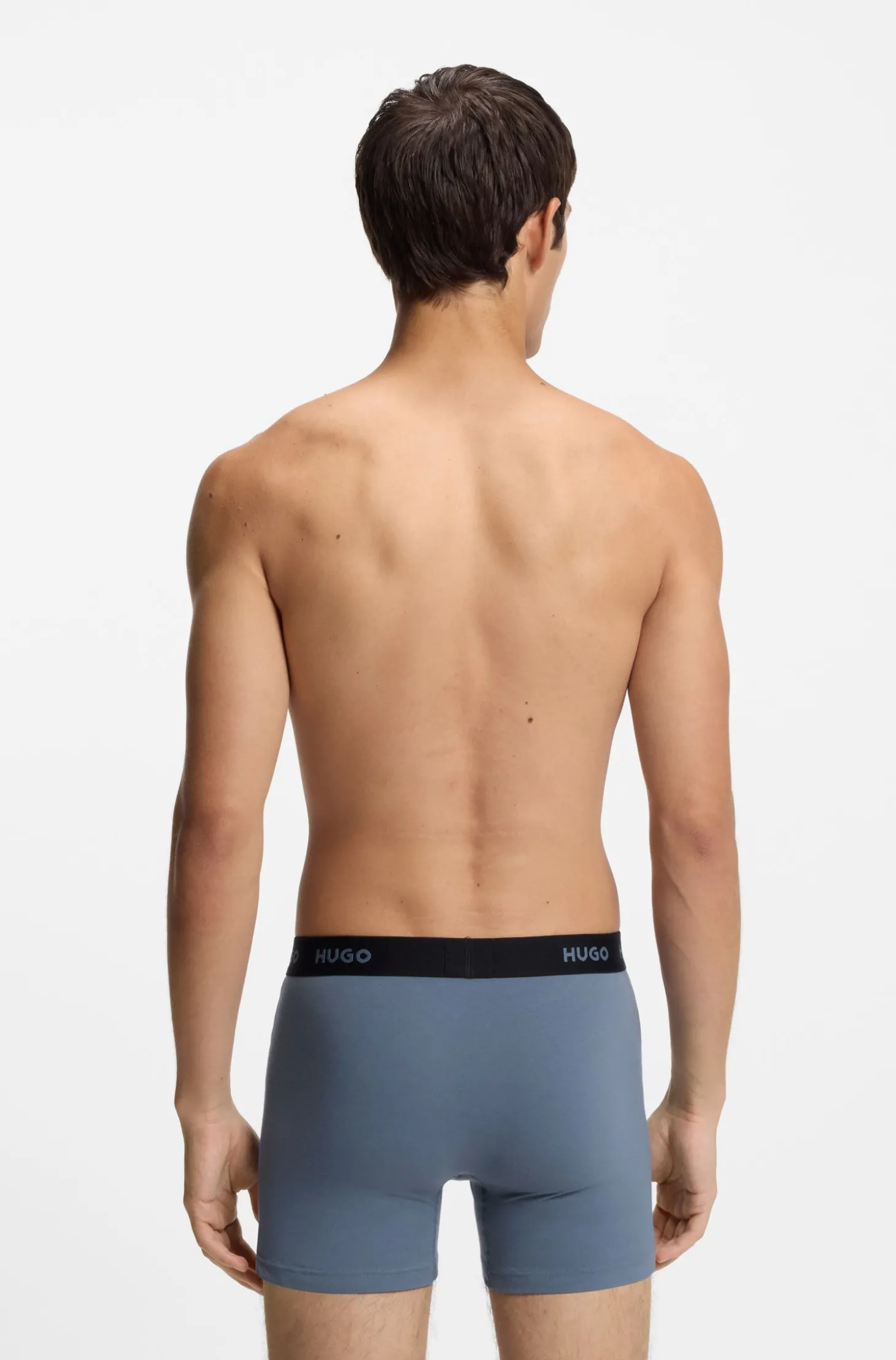 Eng anliegende Boxershorts mit Logo aus Stretch-Baumwolle im Dreierpack