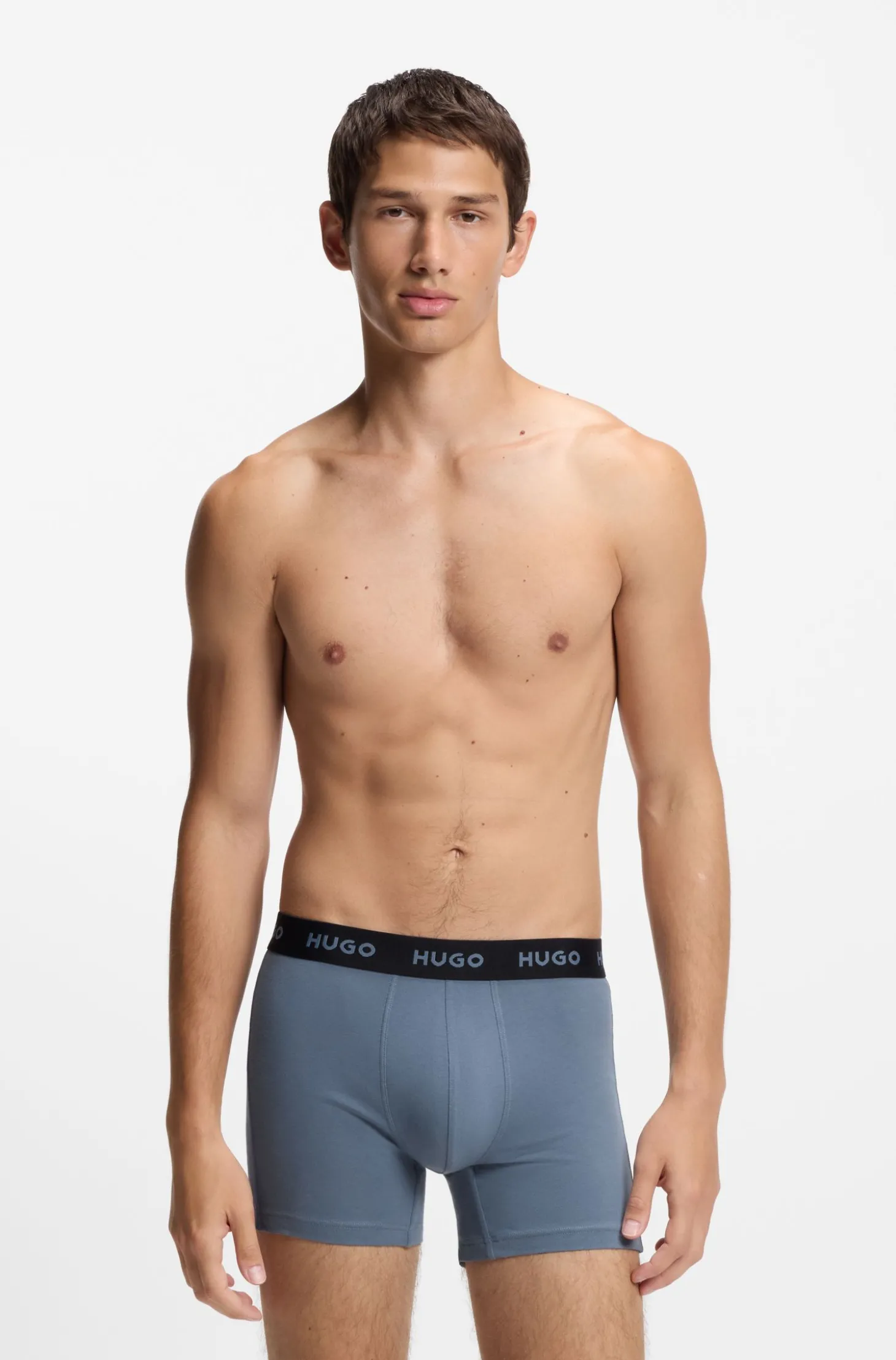 Eng anliegende Boxershorts mit Logo aus Stretch-Baumwolle im Dreierpack