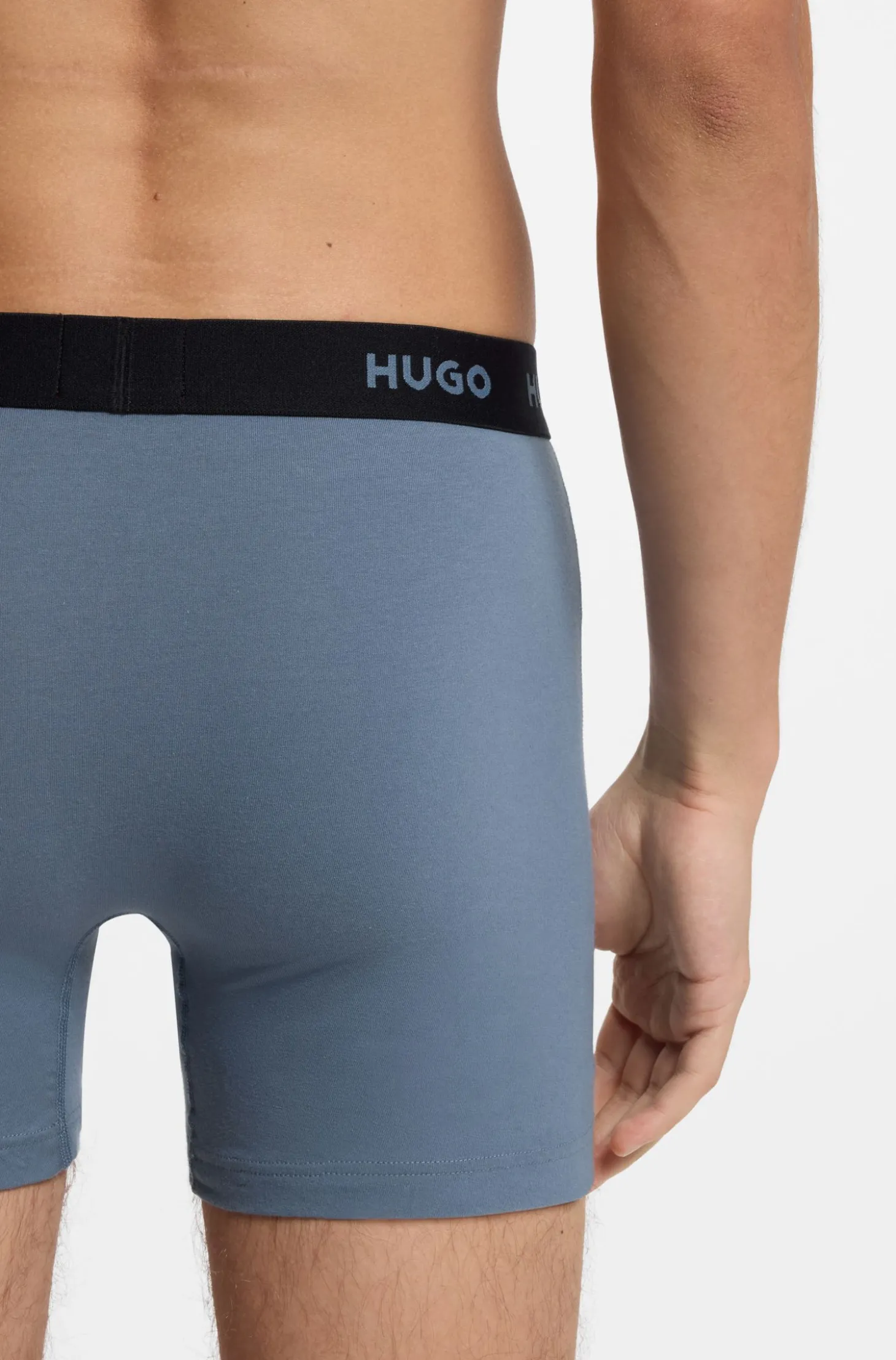 Eng anliegende Boxershorts mit Logo aus Stretch-Baumwolle im Dreierpack