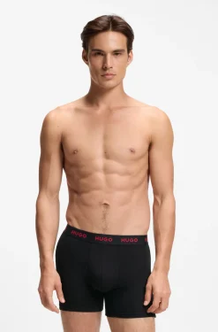 Eng anliegende Boxershorts mit Logo aus Stretch-Baumwolle im Dreierpack