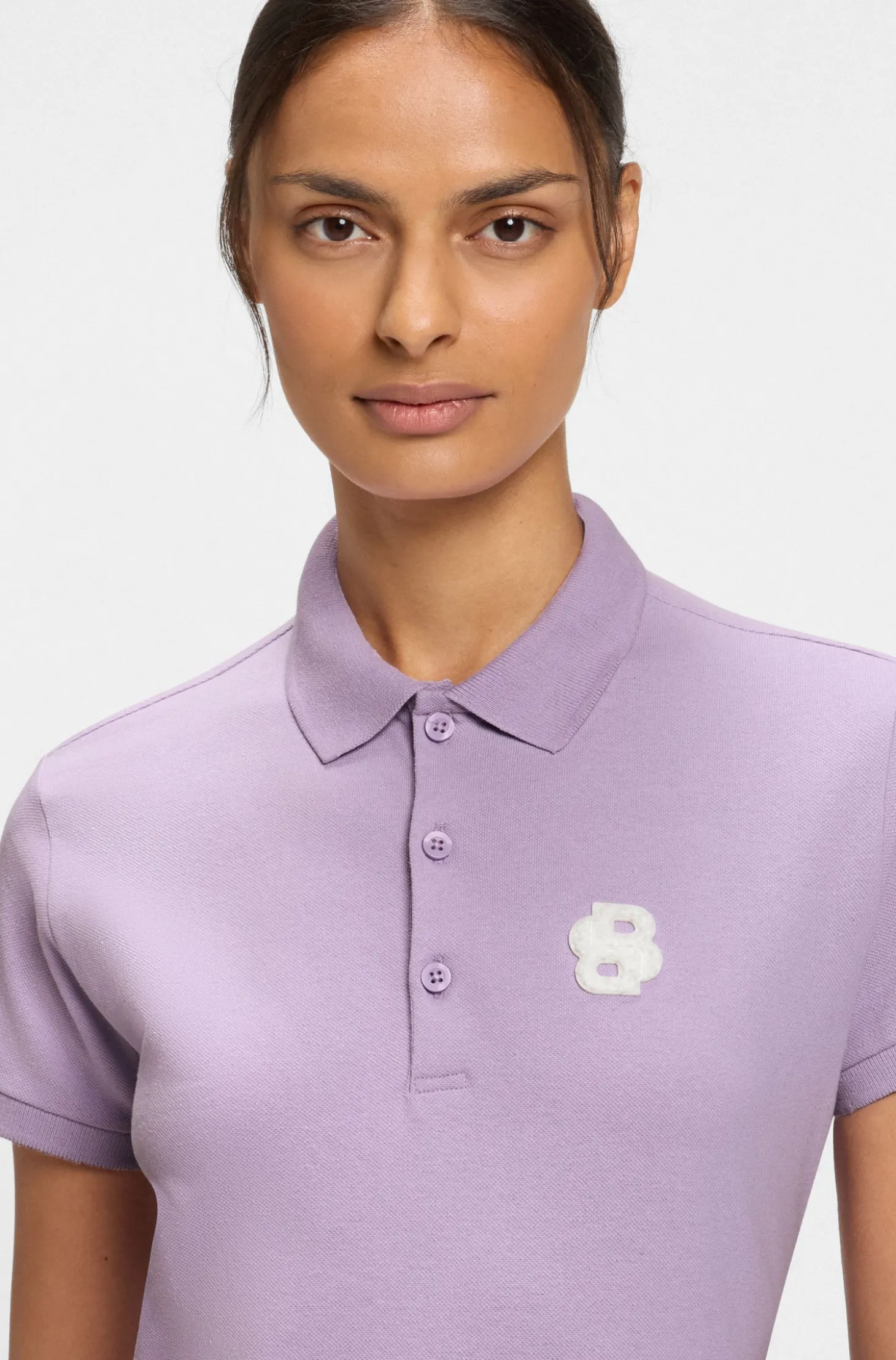 Equestrian Poloshirt aus Stretch-Baumwolle mit Double-B-Monogramm