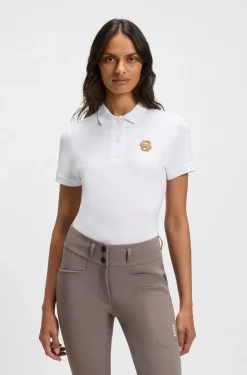 Equestrian Poloshirt aus Stretch-Baumwolle mit Double-B-Monogramm