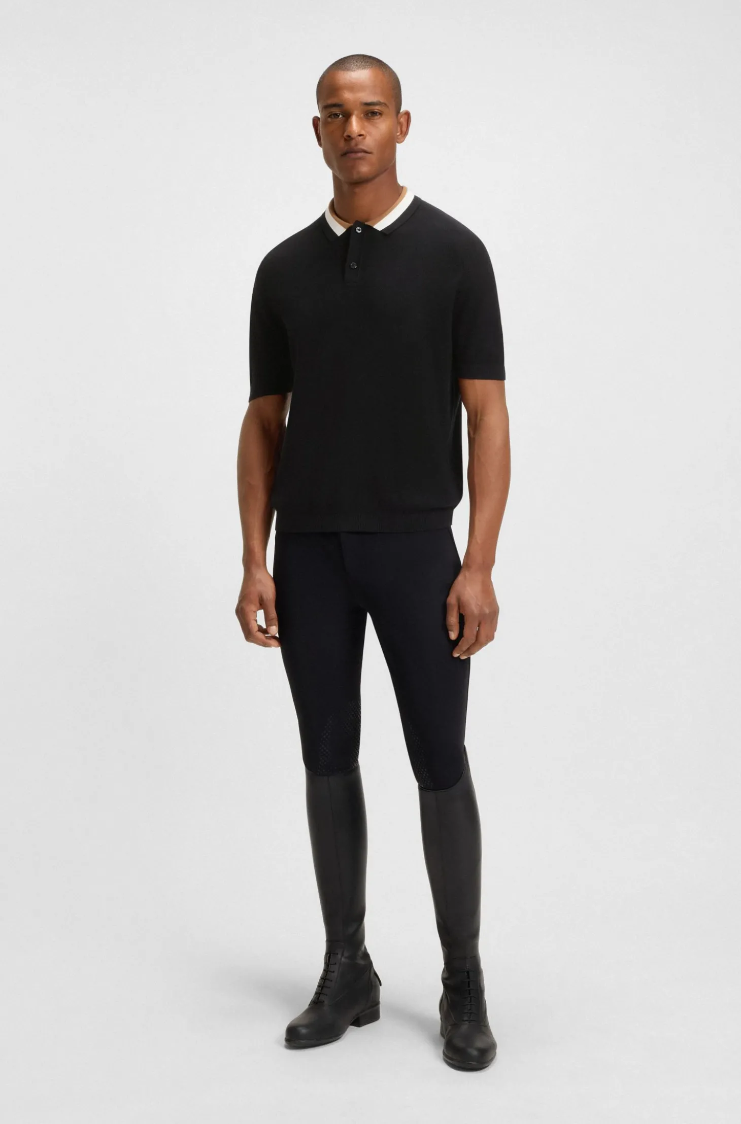Equestrian Pullover aus Baumwolle mit Polokragen