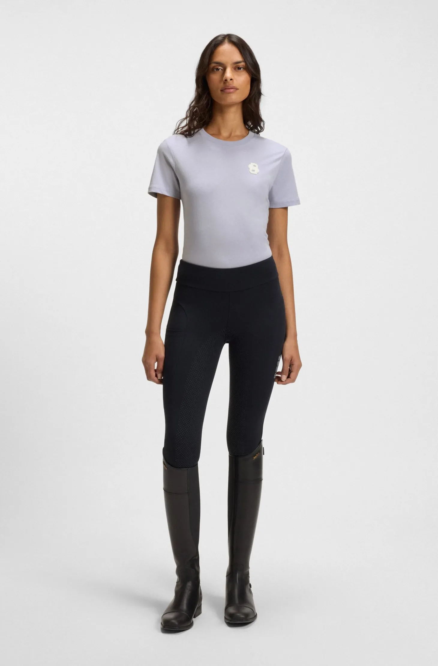 Equestrian T-Shirt aus Stretch-Baumwolle mit Double-B-Monogramm