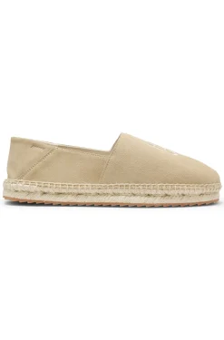 Espadrilles aus Veloursleder mit Stack-Logo