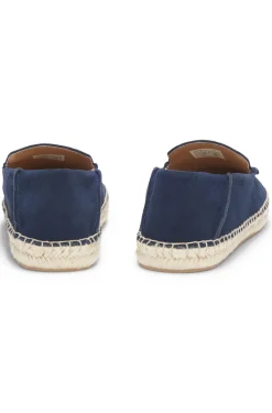 Espadrilles aus Veloursleder mit Jute-Zwischensohle