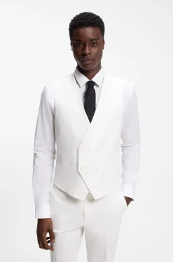 Extra Slim-Fit Anzug aus Stretch-Baumwolle-Seersucker mit drei Pieces