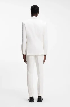 Extra Slim-Fit Anzug aus Stretch-Baumwolle-Seersucker mit drei Pieces