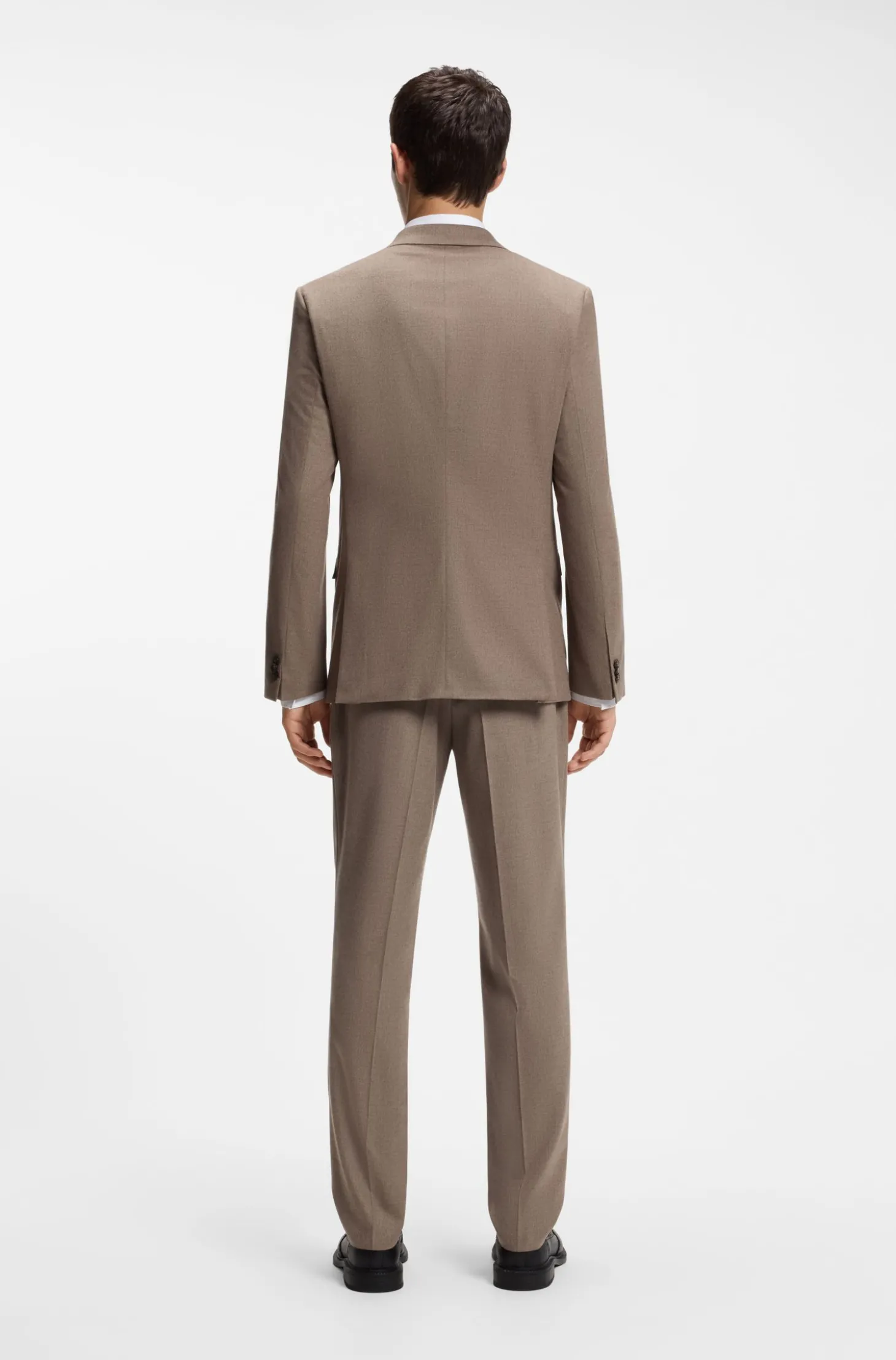 Extra Slim-Fit Anzugsakko aus meliertem Flanell