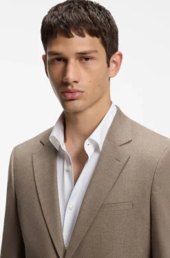 Extra Slim-Fit Anzugsakko aus meliertem Flanell