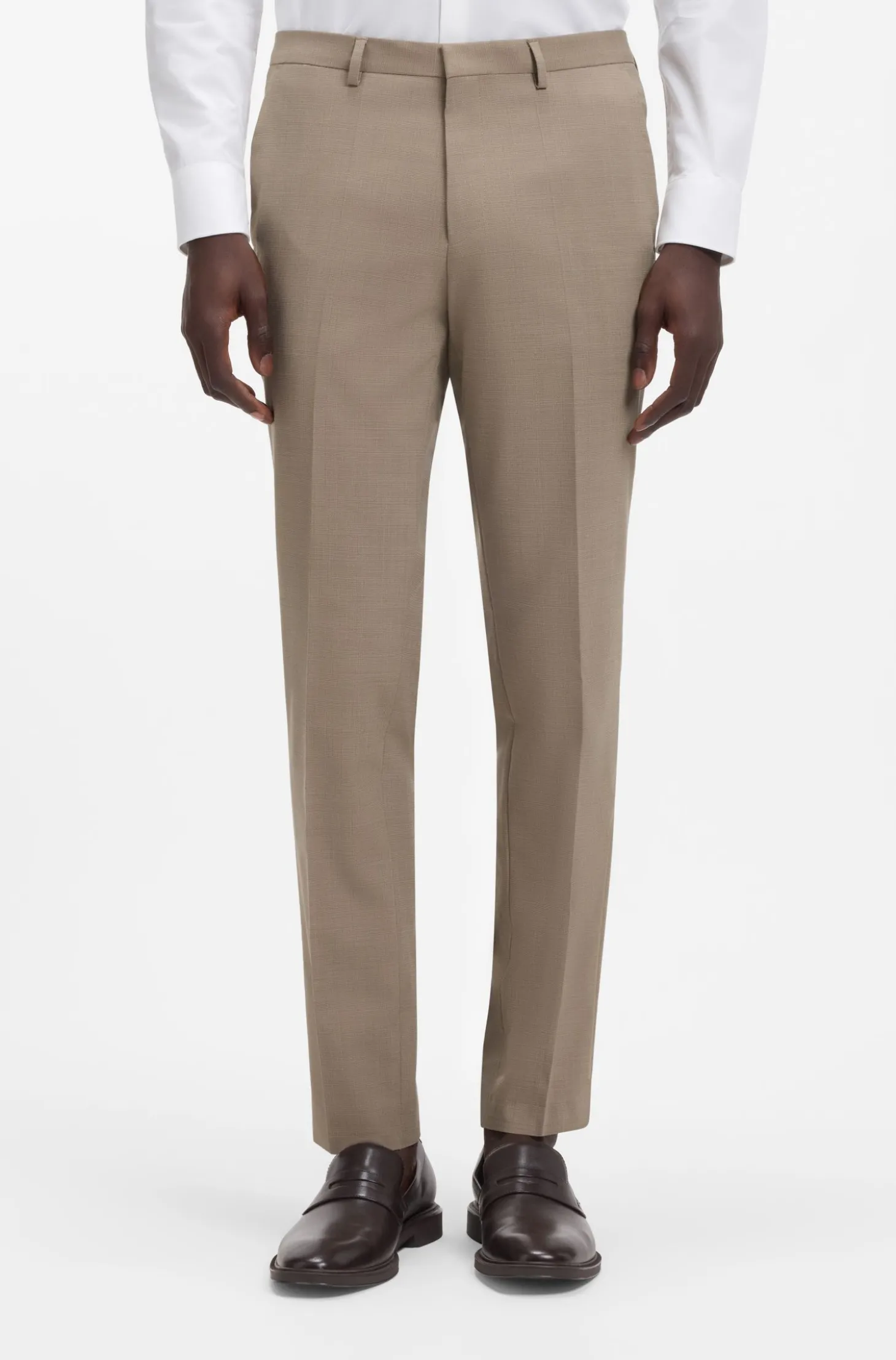 Extra Slim-Fit Dreiteiler aus strukturiertem Stretch-Gewebe