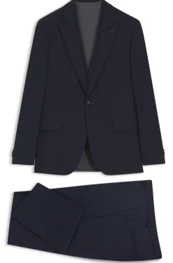 Extra Slim-Fit Dreiteiler aus strukturiertem Stretch-Gewebe