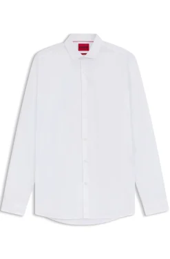 Extra-slim-fit Hemd aus Baumwoll-Popeline mit Cutaway-Kragen