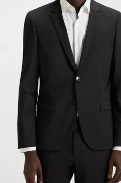 Extra Slim-Fit Jacke aus elastischem Woll-Mix